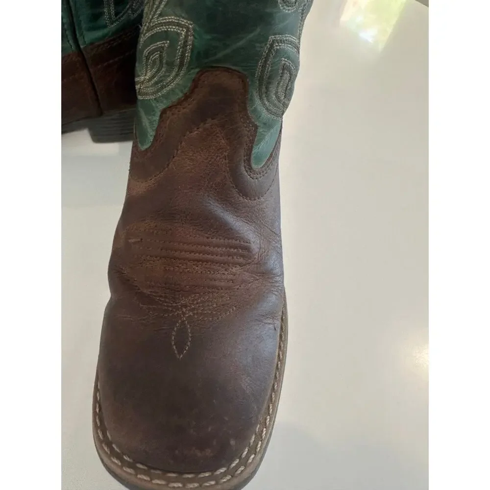 Justin Children's Bowline Junior Sapphire Blue Western Boots, Size 4